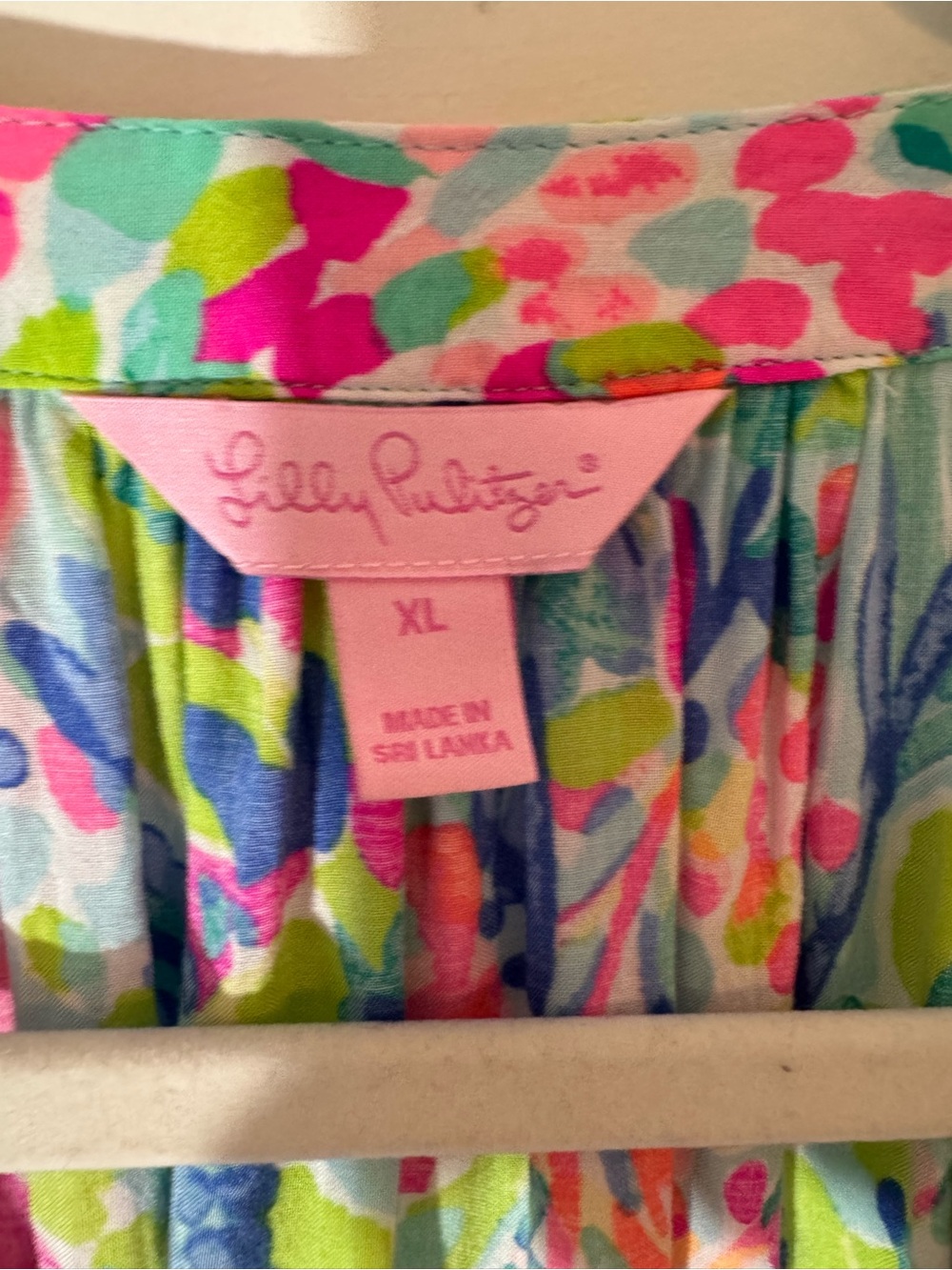 Lilly Pulitzer CATCH THE WAVE Colorful Tunic Sz XL - Picture 7 of 11